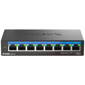 D-Link DMS-108 8-Port Multi-Gigabit Ethernet Switch (10/100Mbps/1G/2.5G), fanless, 40Gbps switching capacity